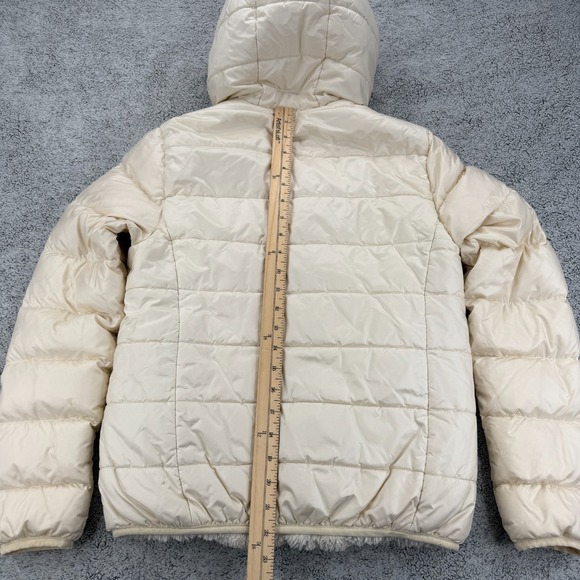 Artizia TNA Jacket Women Small Ivory Goose Down Puffer Fleece Little Fuzzy Puff - Picture 14 of 16